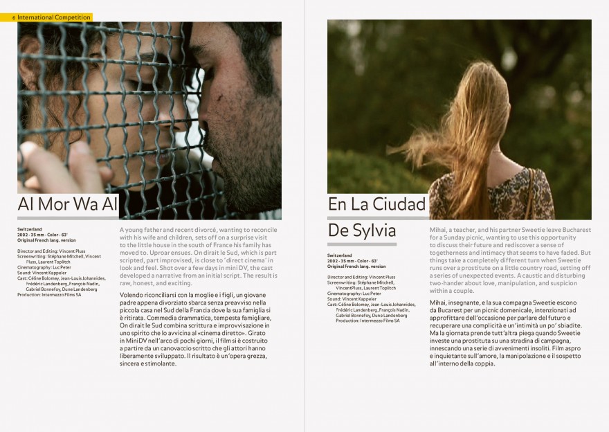 Festival del film Locarno, catalogo